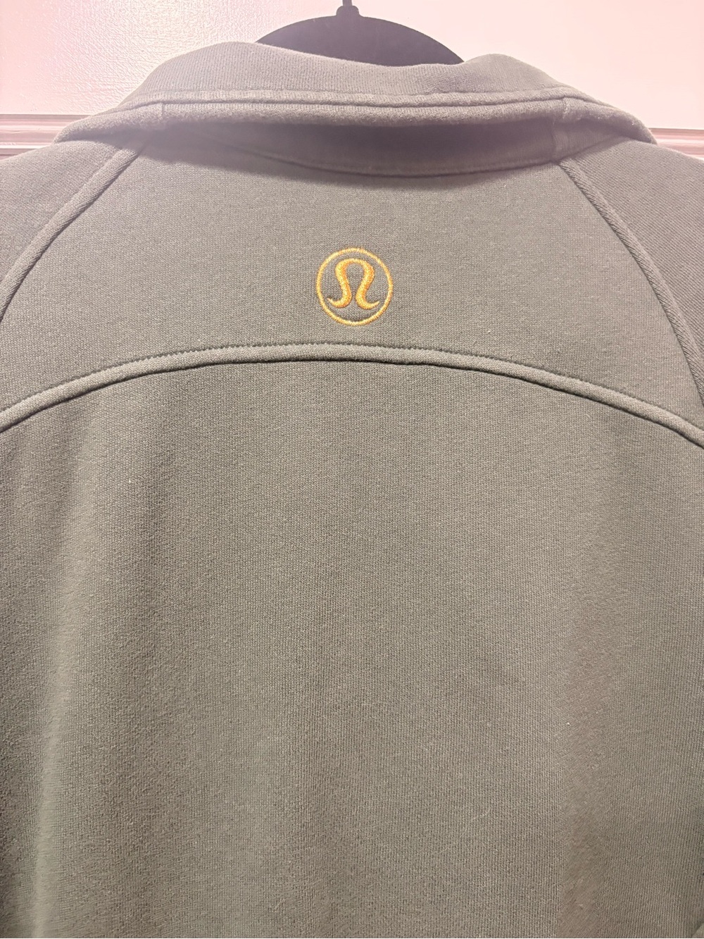 Lululemon Scuba Oversized Half Zip Hoodie Green Funnel Neck Thumbholes Women’s - Picture 5 of 7